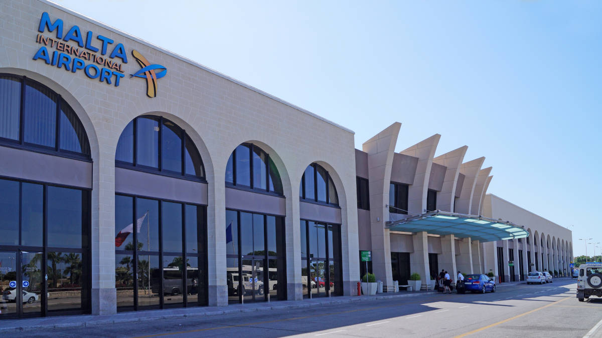 Veduta dell'aeroporto internazionale di Malta