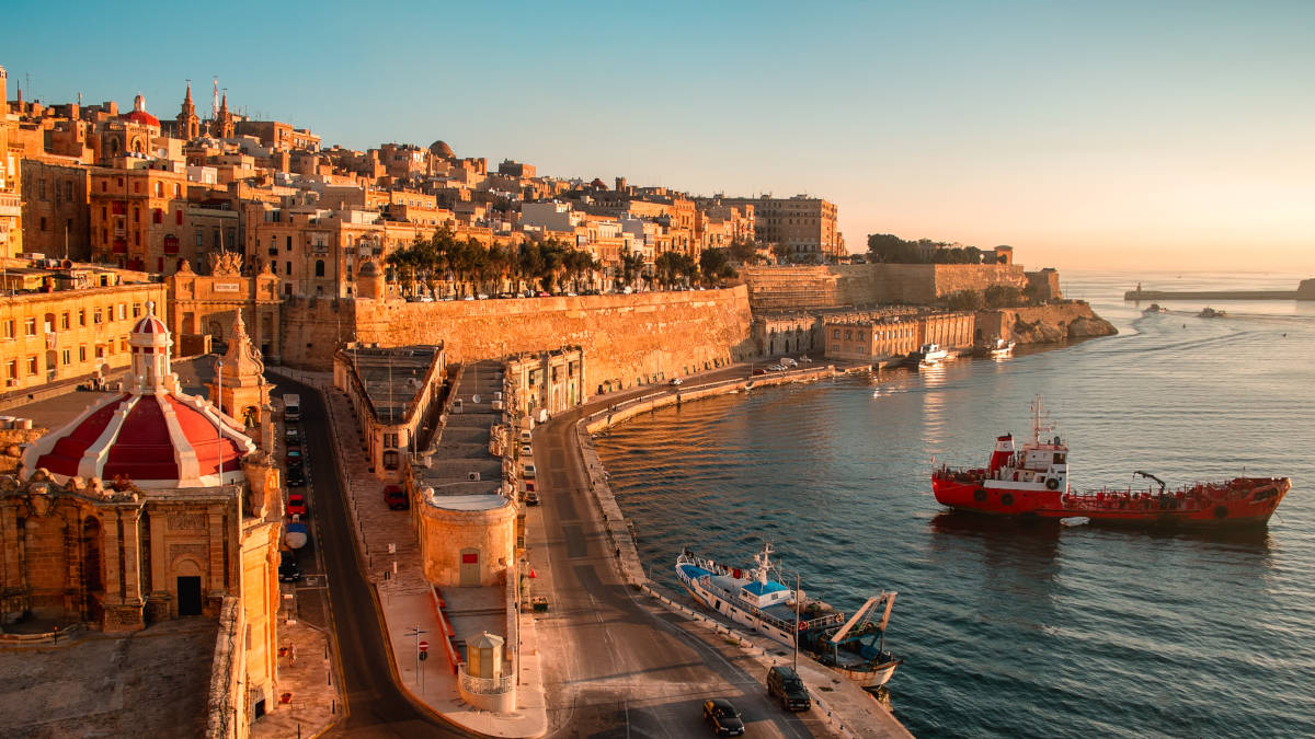Veduta della città della Valletta, Malta Veduta della città della Valletta - Malta